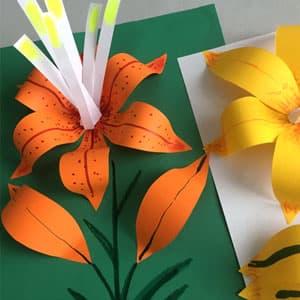 立體百合花手工制作